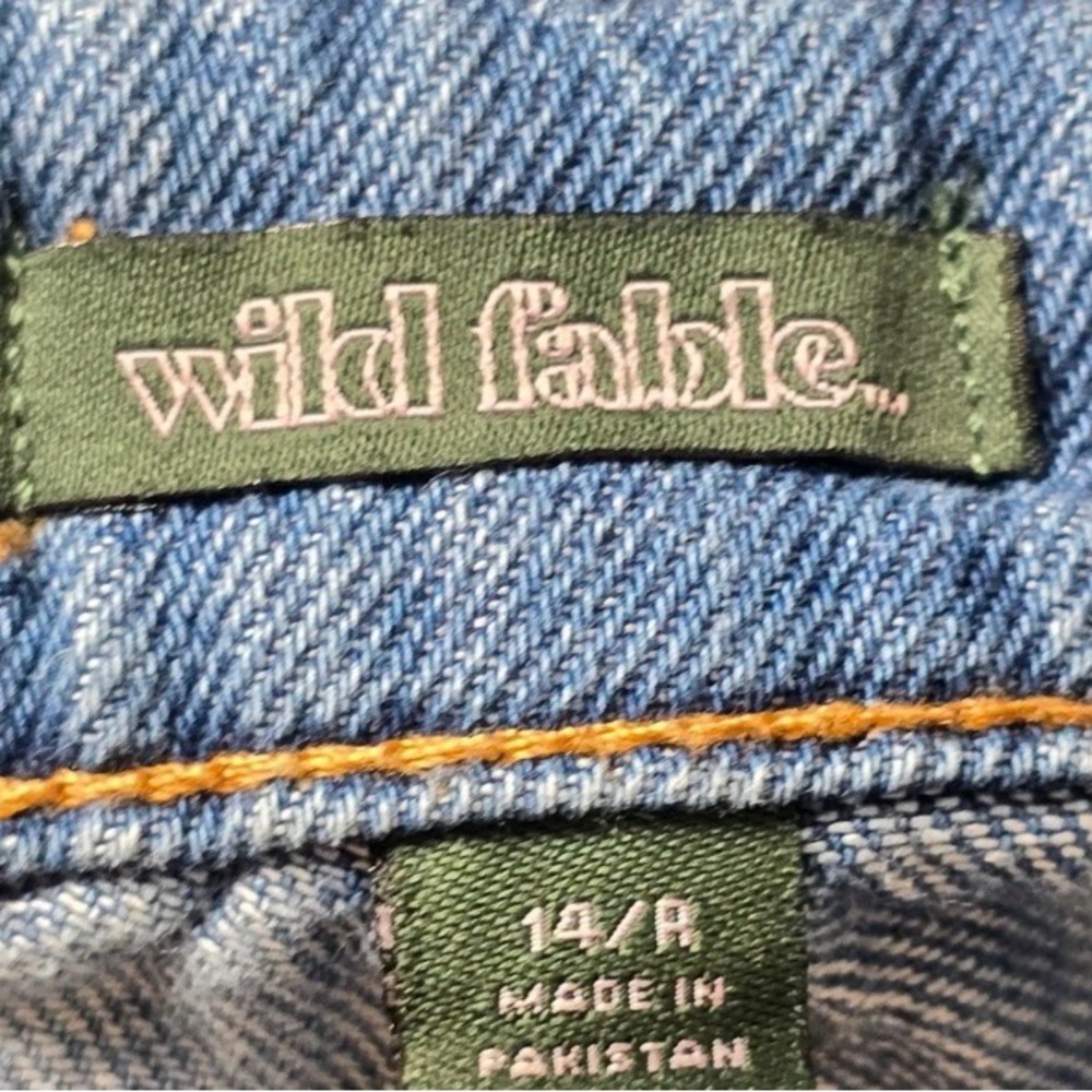 wild fable Blue Wide-Leg Cargo Jeans - Picture 4 of 8